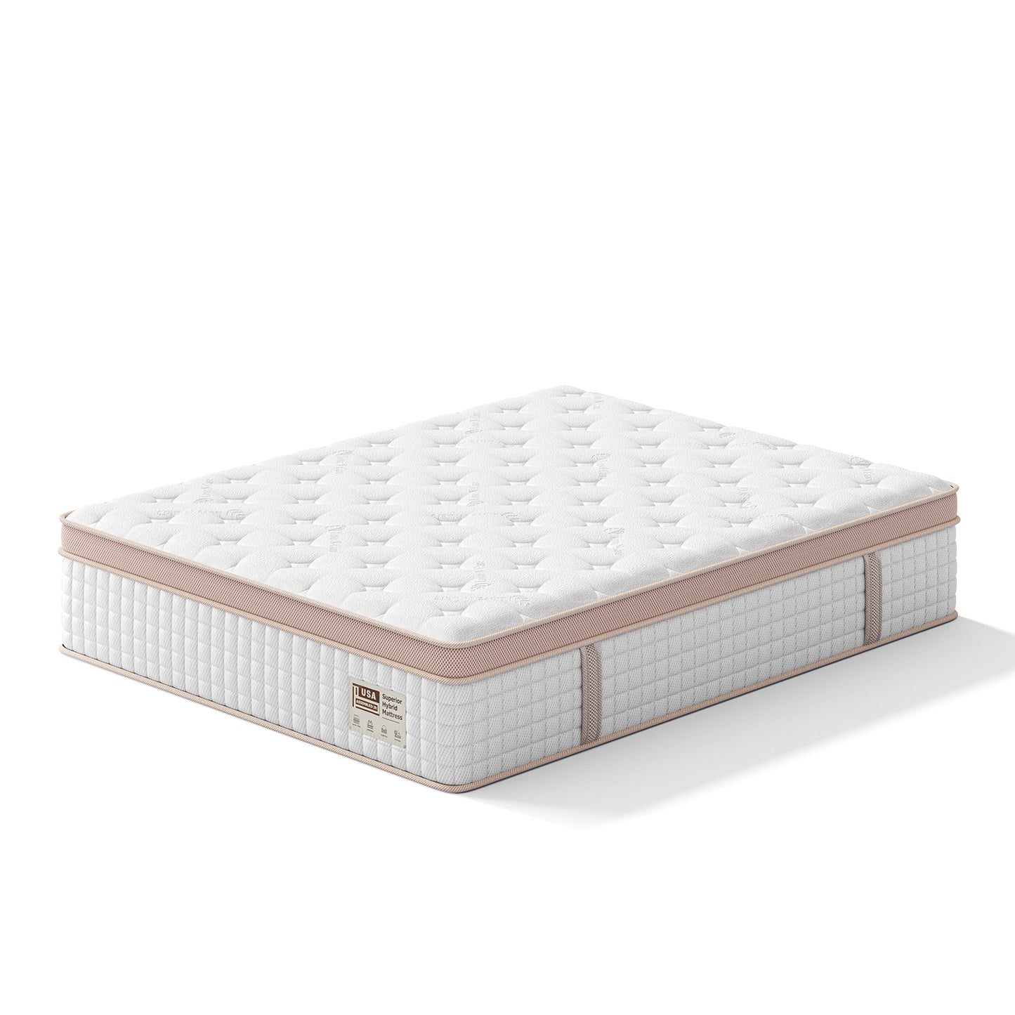 14 Inch Firm Hybrid Mattress – Queen Size – Gel Memory Foam & Pocket Springs – Pressure Relief, Motion Isolation, Ergonomic Modern Bed