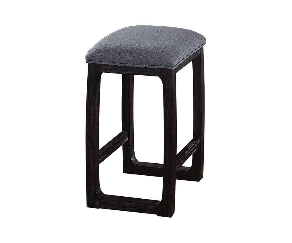 Razo Fabric & Weathered Espresso Counter Height Stool