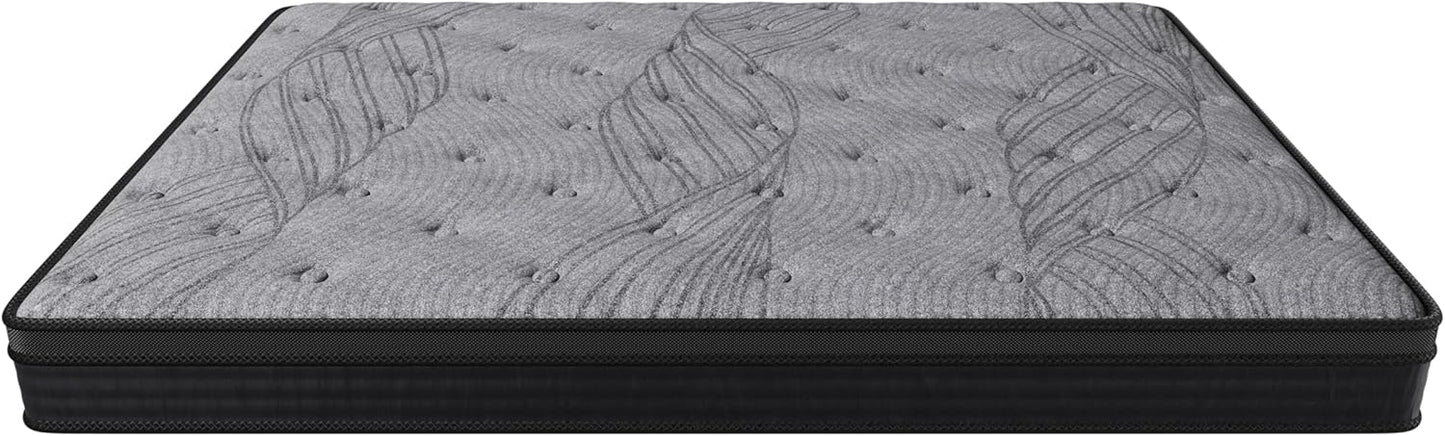 12 Inch Soft-Medium Firm Mattress with Pocket Coils, 560 Individually Wrapped Coils for Targeted Body Support, Minimized Motion Transfer, Mattress in a Box