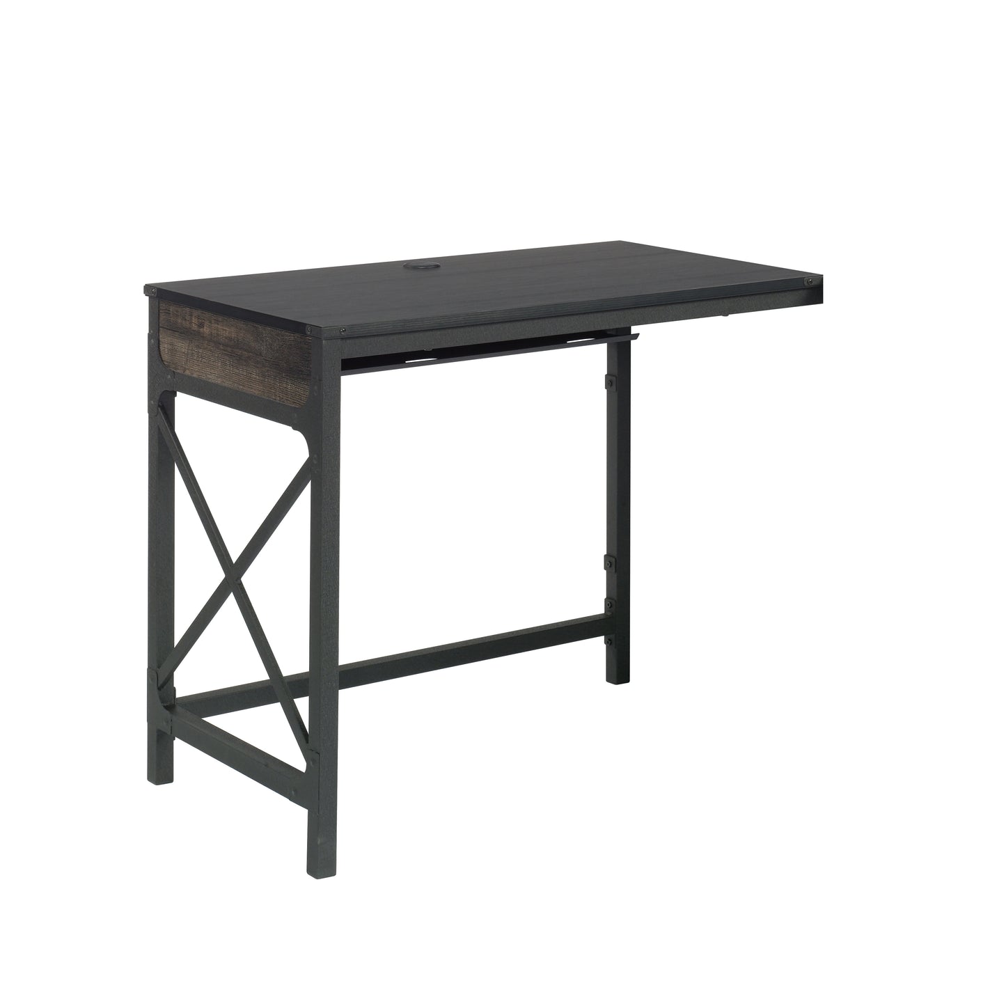 Desk Return 36" with Expanded Workspace, Brown finish