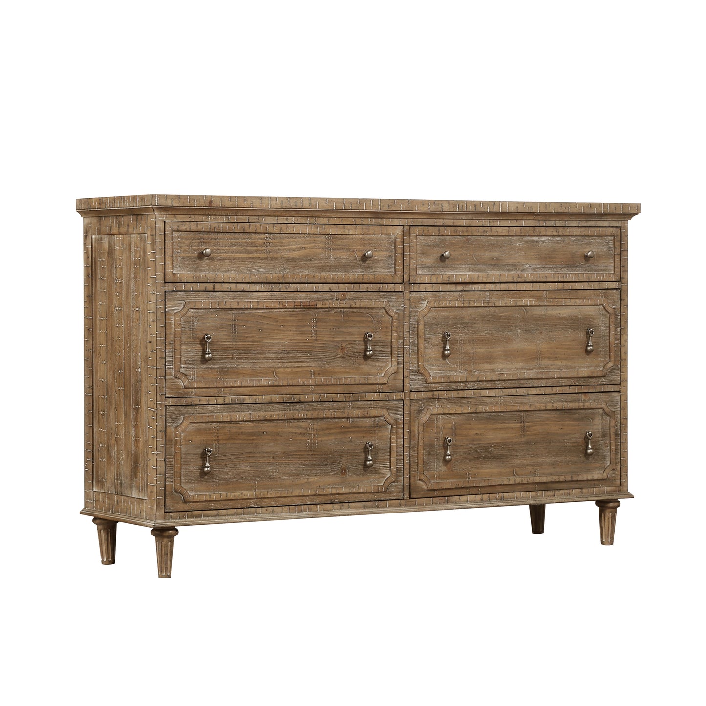 6-Drawer Brown Dresser