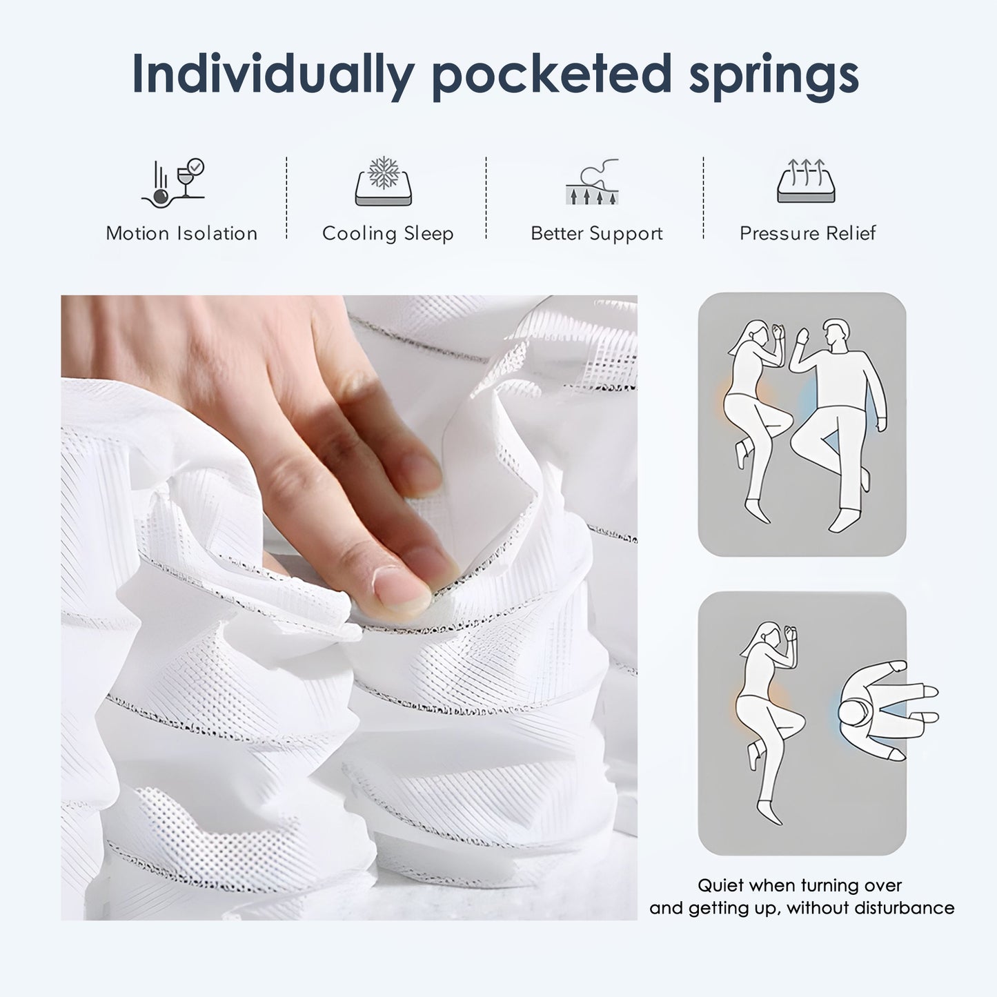 Queen Size Foam Spring Mattress - 12 Inch Hybrid