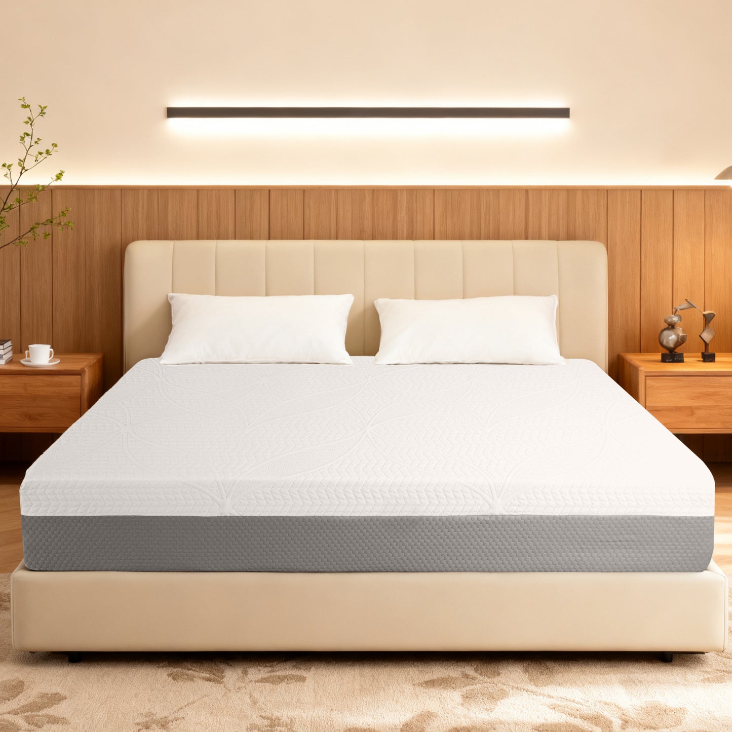 12-Inch Premium QUEEN Mattress - Premium 4-Layer Foam Sofa & Mattress - Japanese Design & Manufacturing, Ultra-Breathable, Eco-Friendly, Antimicrobial, Ergonomic Zoned Support, CertiPUR-US & OEKO-TEX