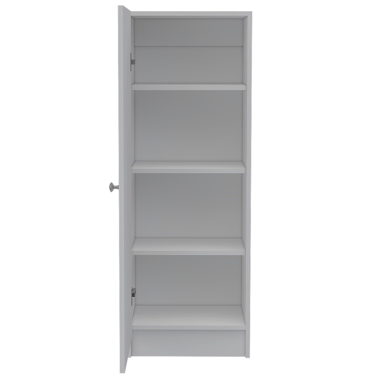 White Pantry Cabinet - 12.3" W x 16.9" D x 47.4" H