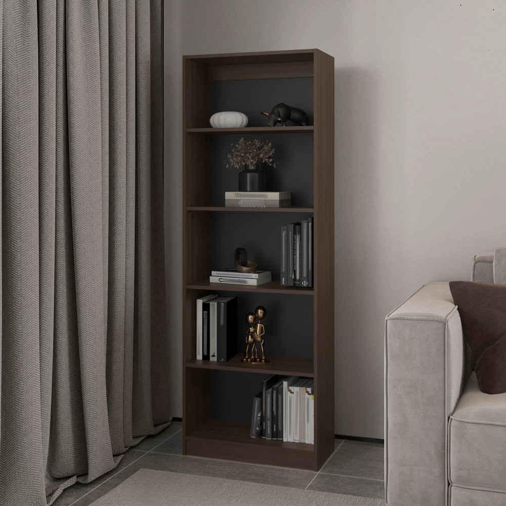 Bookcase 4-Shelves Benzoni, Office, Stained Walnut