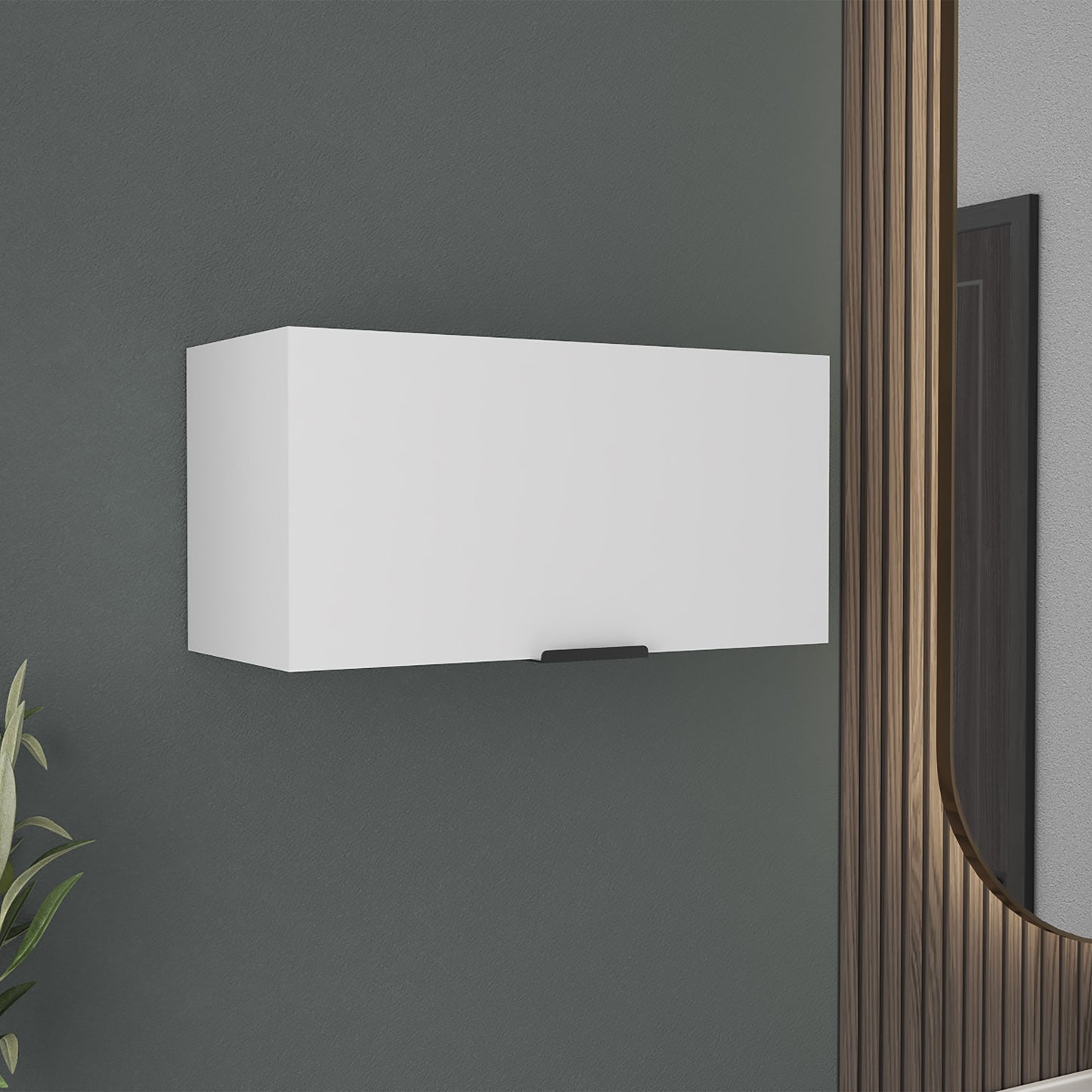 Wall Cabinet, 1 door, 1 Shelf, White