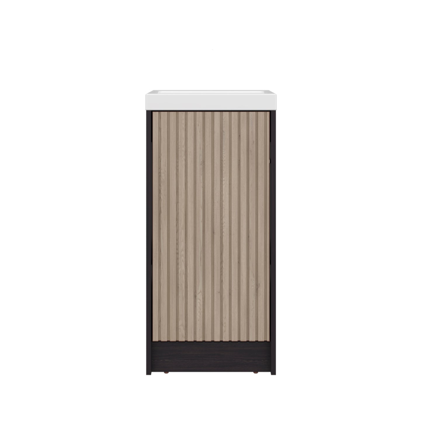 Black Bathroom Vanity - 32" Modern Storage