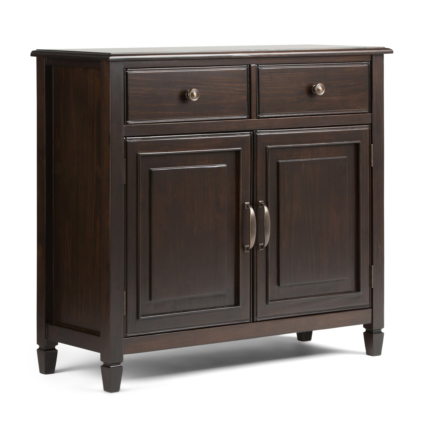 Connaught Solid Wood Entryway Storage Cabinet in Dark Chestnut Brown