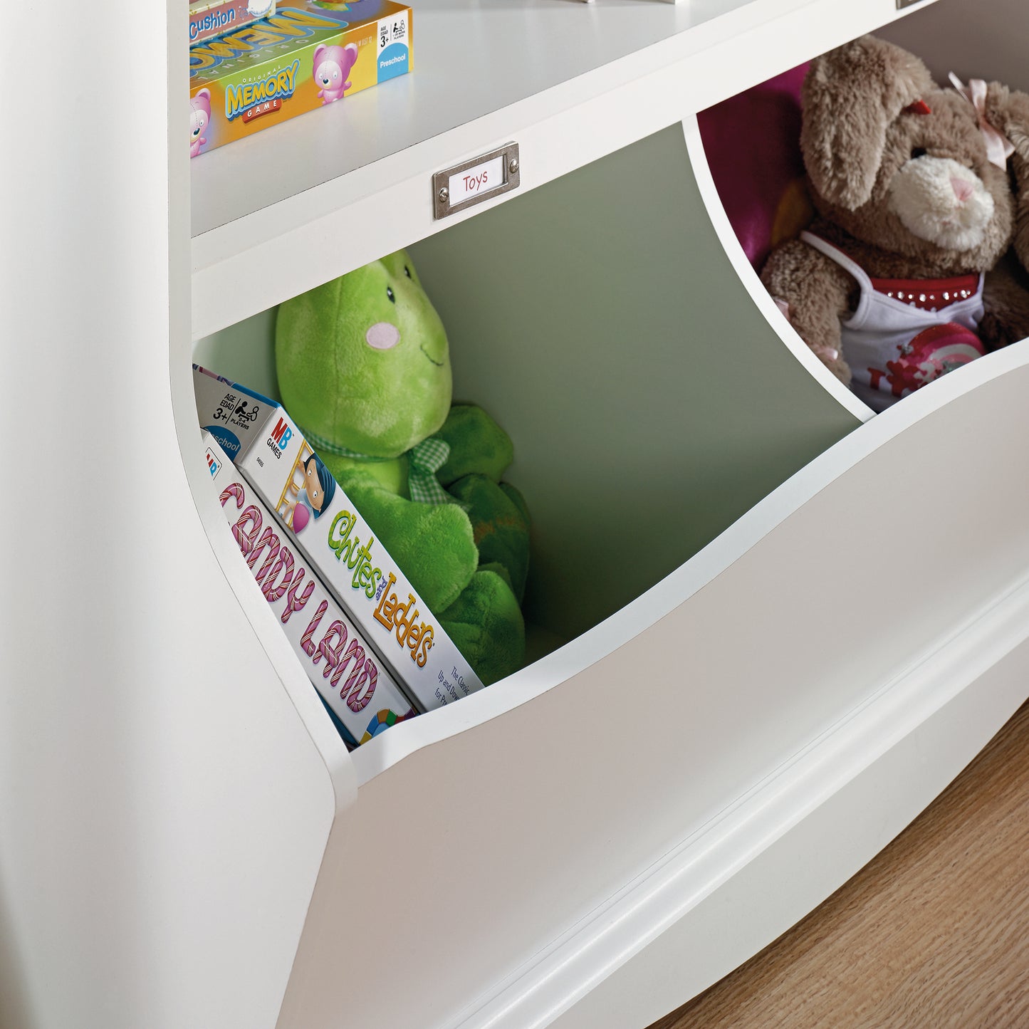 White 2-Shelf Bookcase for Kids Room Storage for Living Room