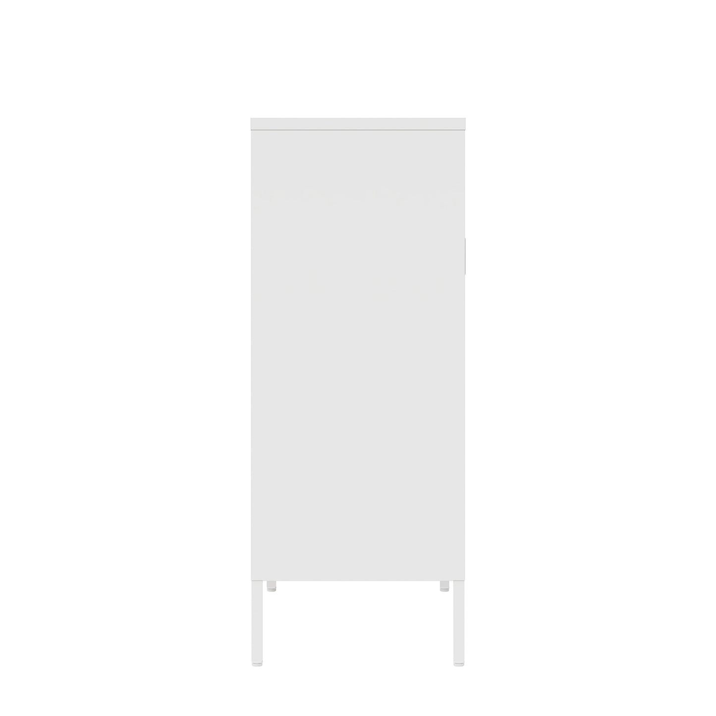 White Steel Accent Cabinet - 31.5" Storage Unit