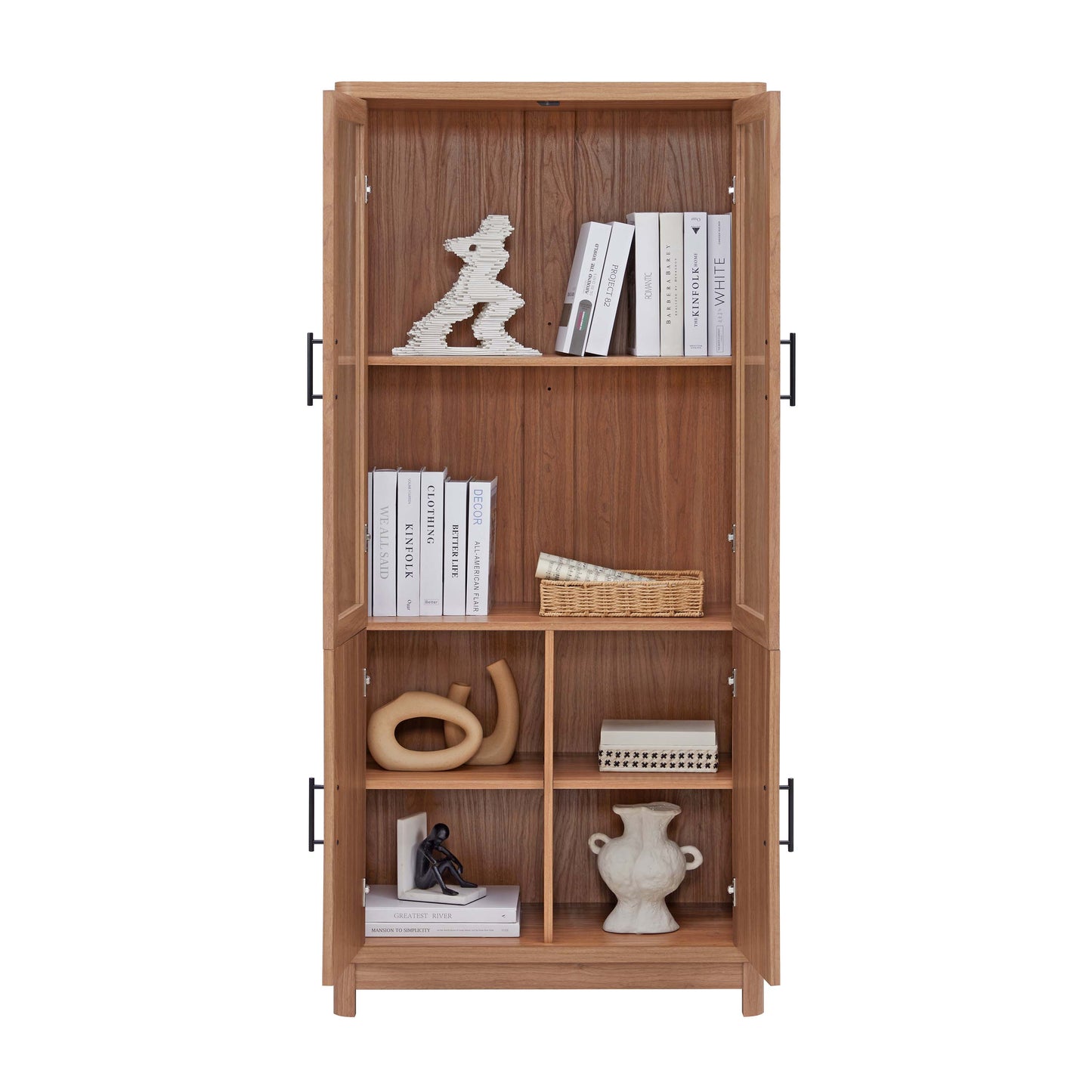 31" Maple Engineered Wood Bookcase Cabinet - Home Office Storage