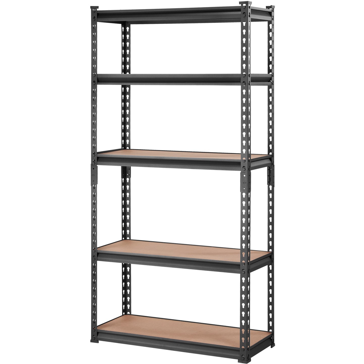 Storage Shelving Unit, 5-Tier Adjustable, 2000 lbs Capacity, Heavy Duty Garage Shelves Metal Organizer Utility Rack, Black, 30" L x 12" W x 60" H for Kitchen Pantry Basement Bathroom Laundry