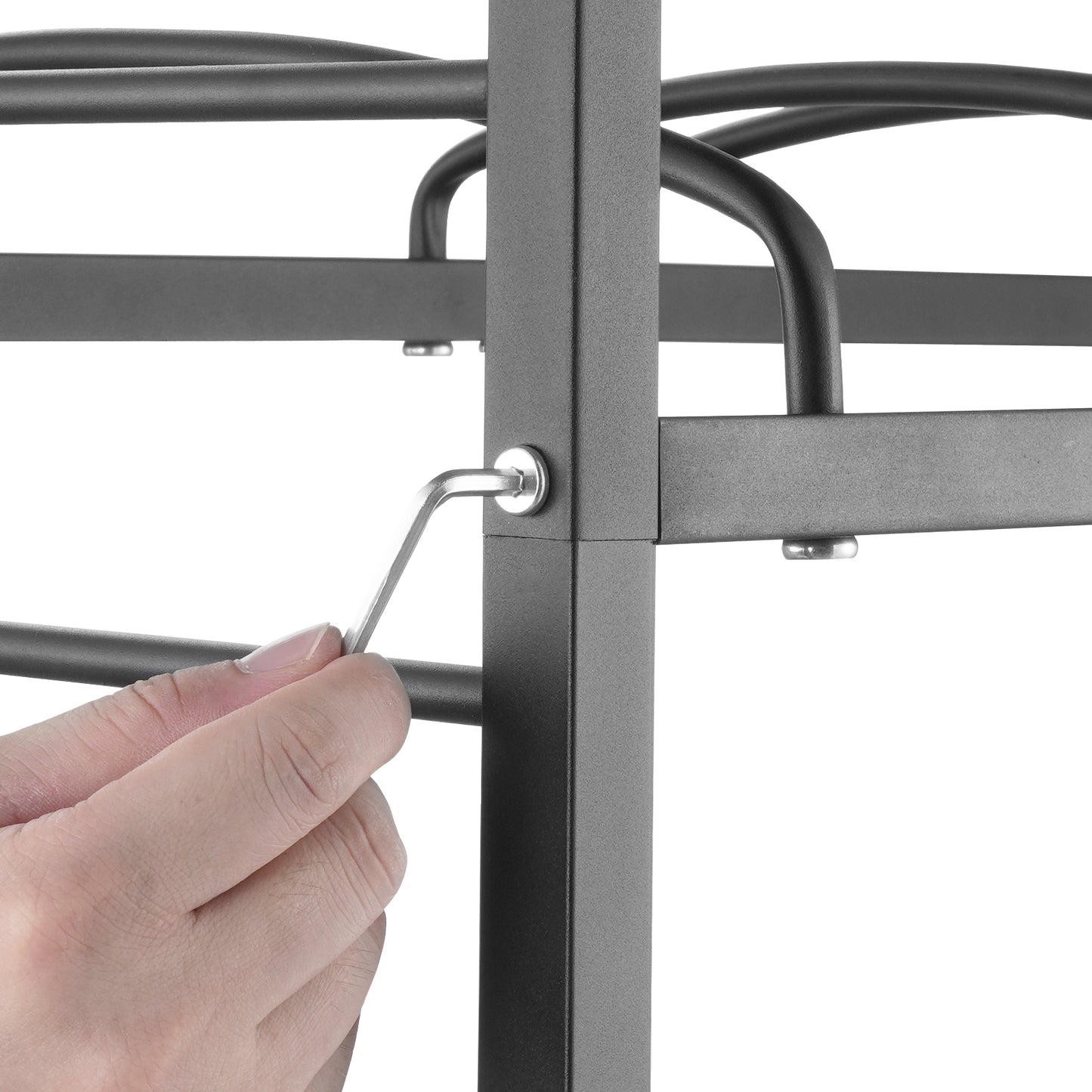 4 Tier Iron Water Jug Holder - Black Display Shelf