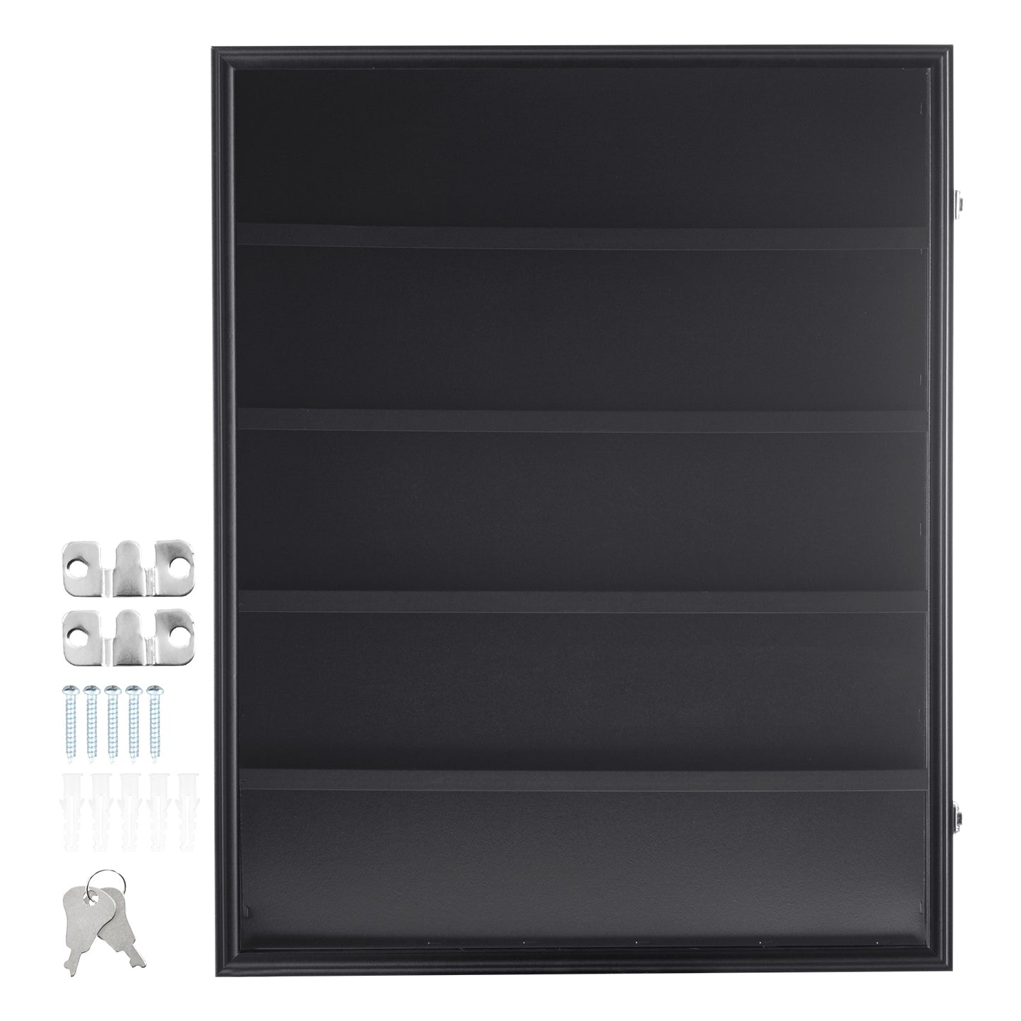 35 Graded Sports Card Display Case, 24.3x30.5x2.1 in, Baseball Card Display Frame with 98% UV Protection Clear View PC Glass, Lockable Wall Cabinet for Football Basketball Hockey Trading Card