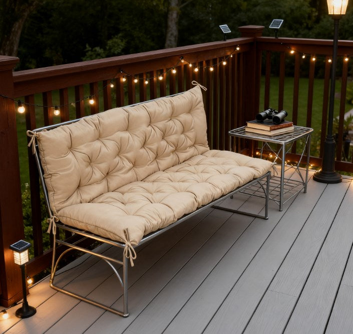 3-Seater Replacement for Swing Chair,Tufted Bench Cushion for Outdoor Furniture,Patio Sofa/Couch