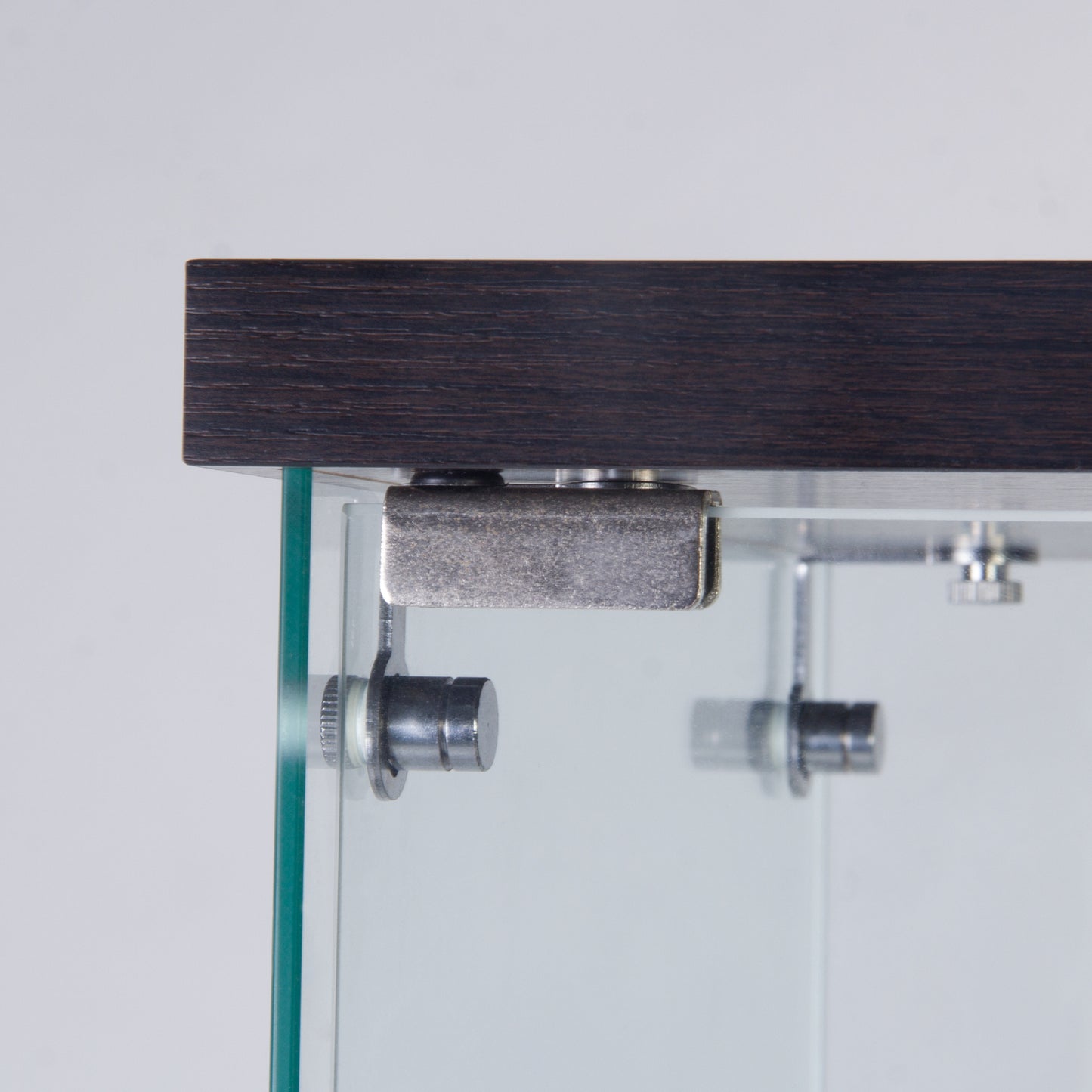 Black Glass Display Cabinet - 4 Shelves, Lights Included