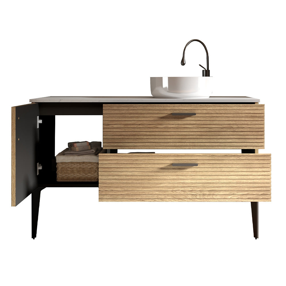 Emilia Bathroom Vanity - Oak, Storage & Modern Design