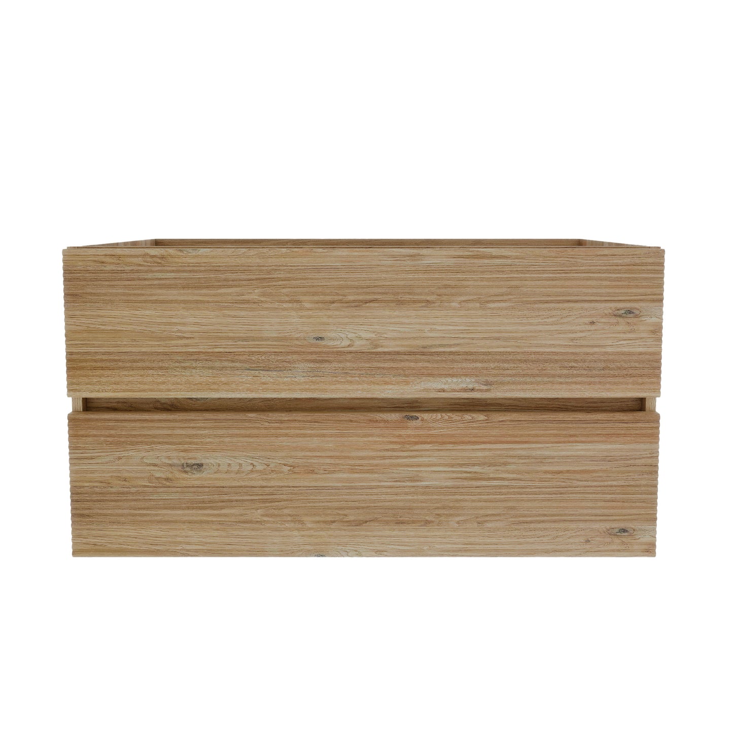 Grace 36" Rough Oak+Rough Oak Bathroom Vanity with double Soft Drawers, Wall Mounted Floating Bathroom Vanity for Modern Bathroom, KD