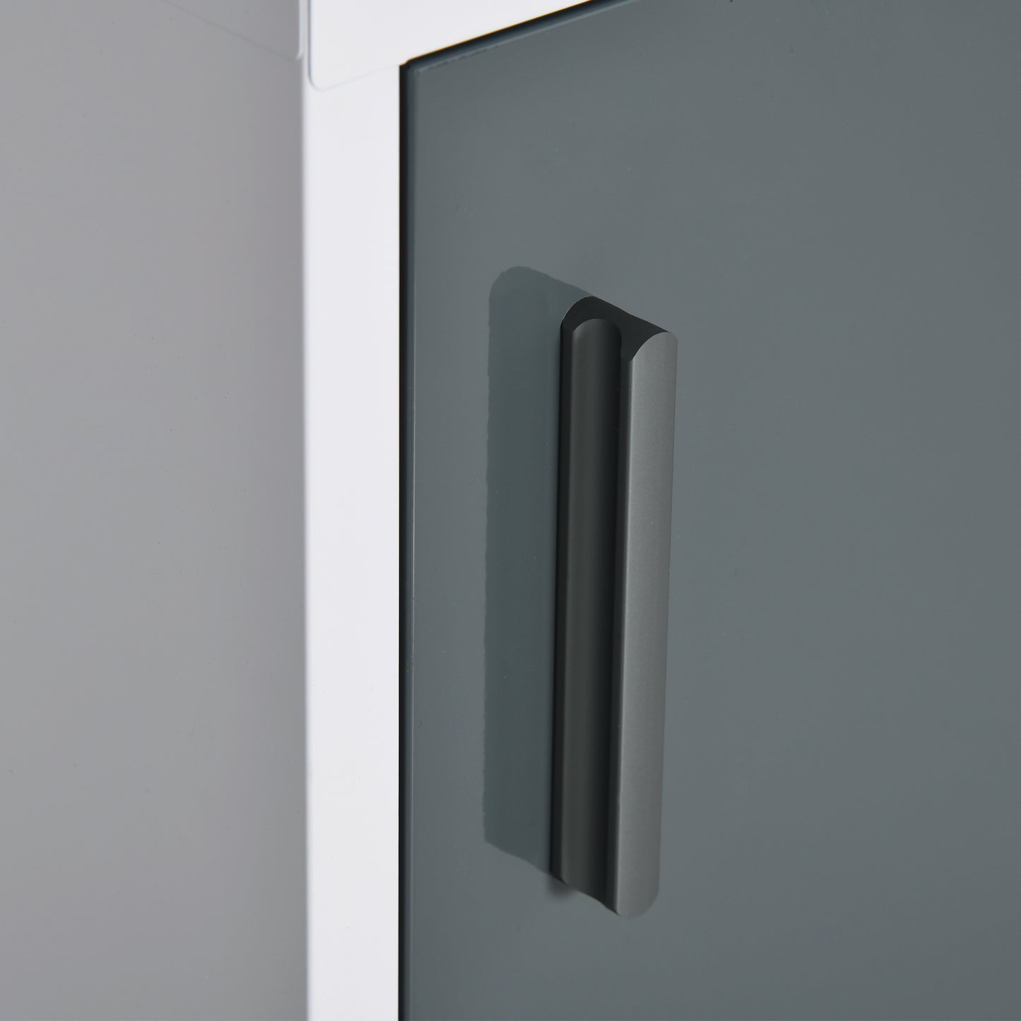 Gray Steel Medicine Cabinet - Wall Mounted Storage