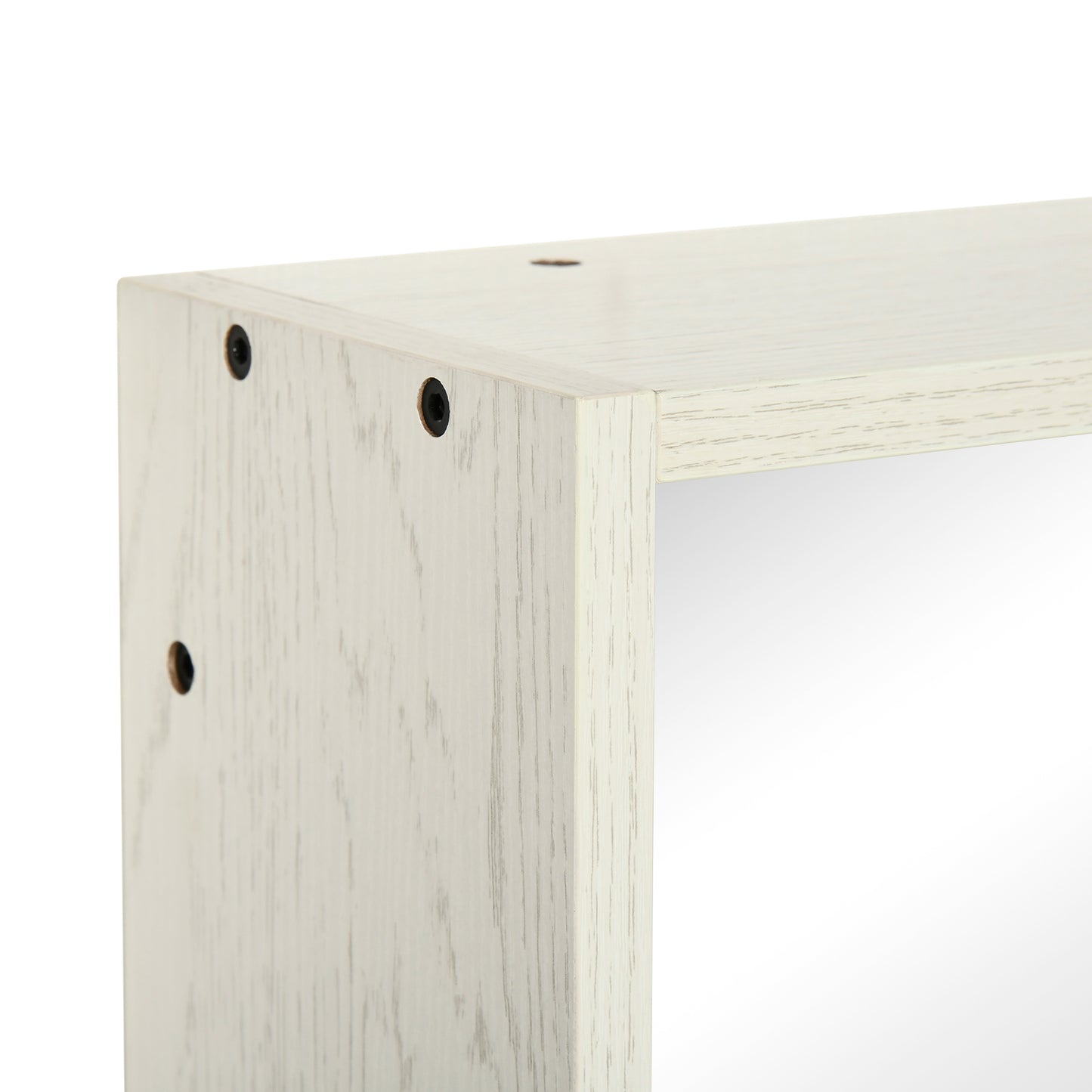 White Bathroom Medicine Cabinet with Mirror & Shelf - 31.5" for Living Room