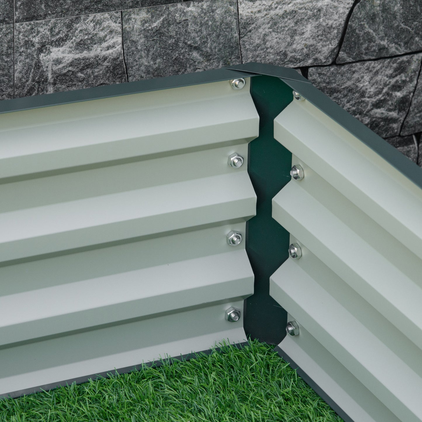 Green Steel Raised Garden Bed for Outdoor Planting and Garden