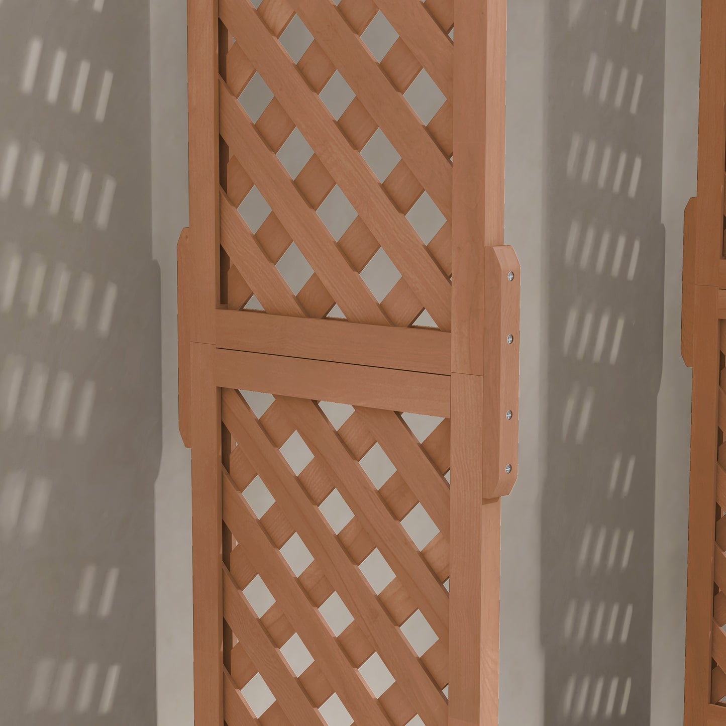 Brown Wood Arch Garden Bed - Vine Climbing Planter