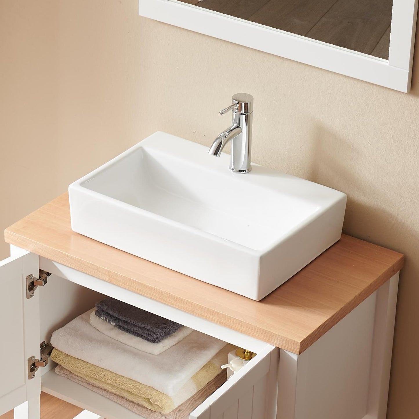 Modern Square Ceramic Bathroom Sink for Vanity Upgrade