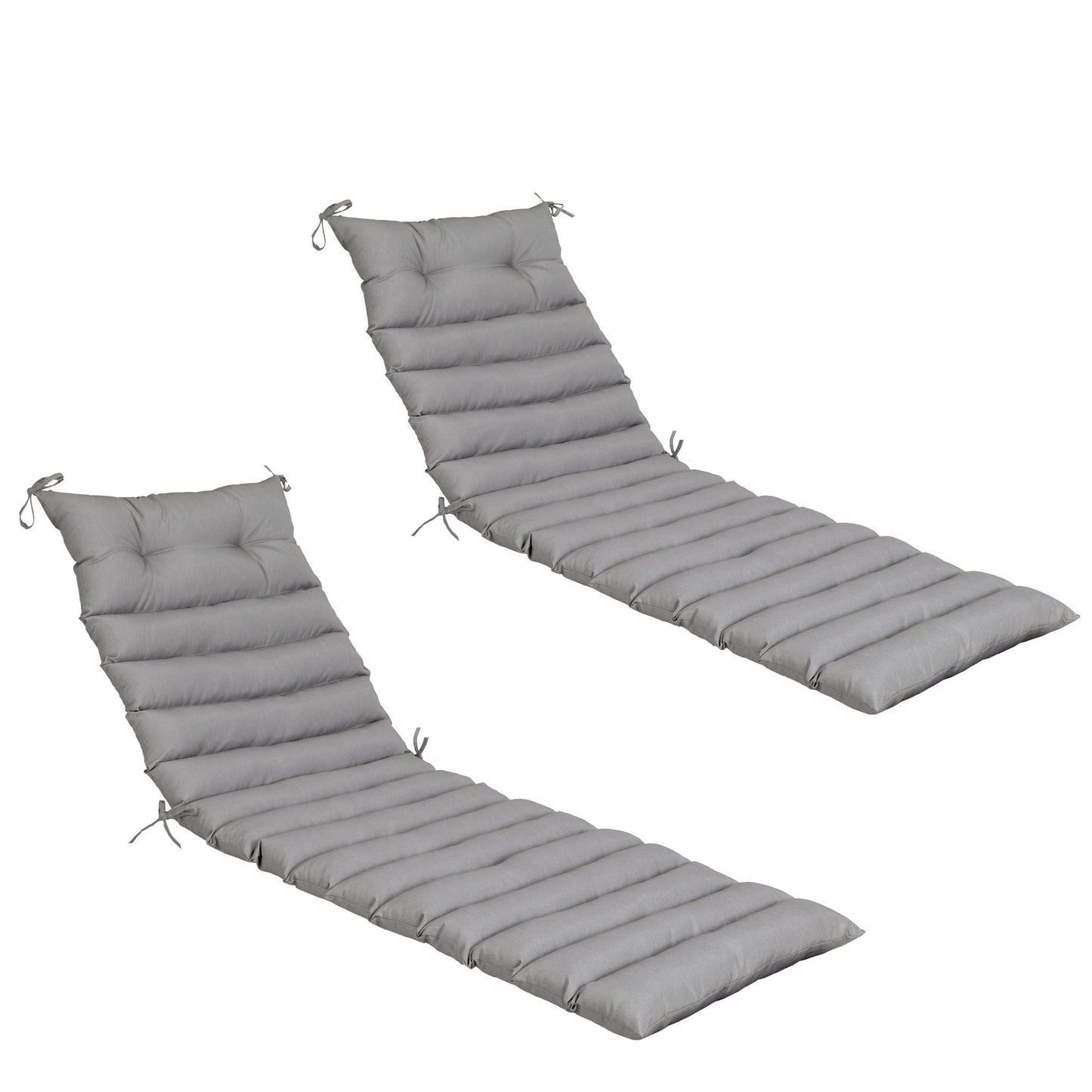 NEW 2PCS Set Outdoor Lounge Chair Cushion Replacement Patio Funiture Seat Cushion Chaise Lounge Cushion-Grey Wrong photo