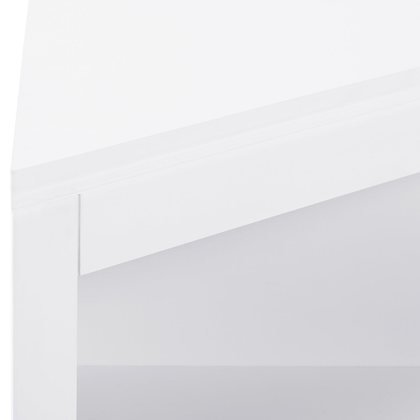 White MDF Corner Cabinet - 24" x 12" x 32" Storage for Living Room