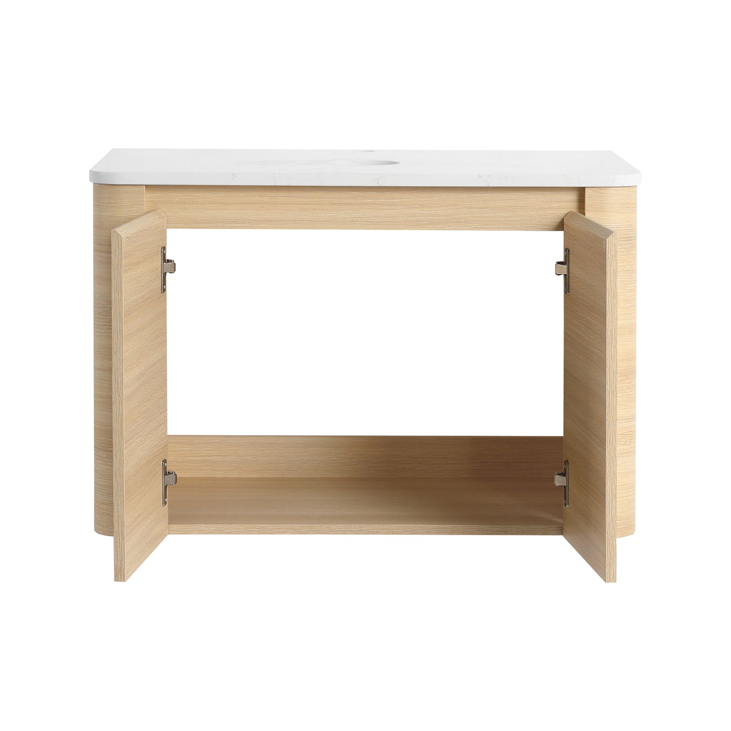Modern Bathroom Vanity Cabinet in American White Oak Plywood