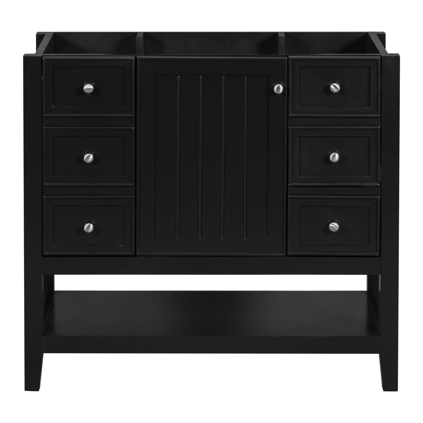 36" Bathroom Vanity - Black Cabinet & 3 Drawers