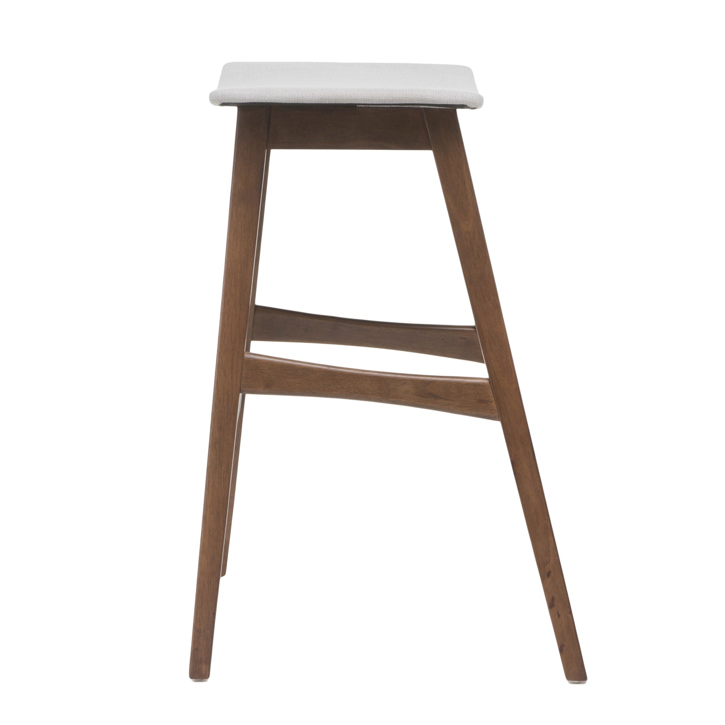 Light Beige Fabric Bar Stool Set for Kitchen Dining Room