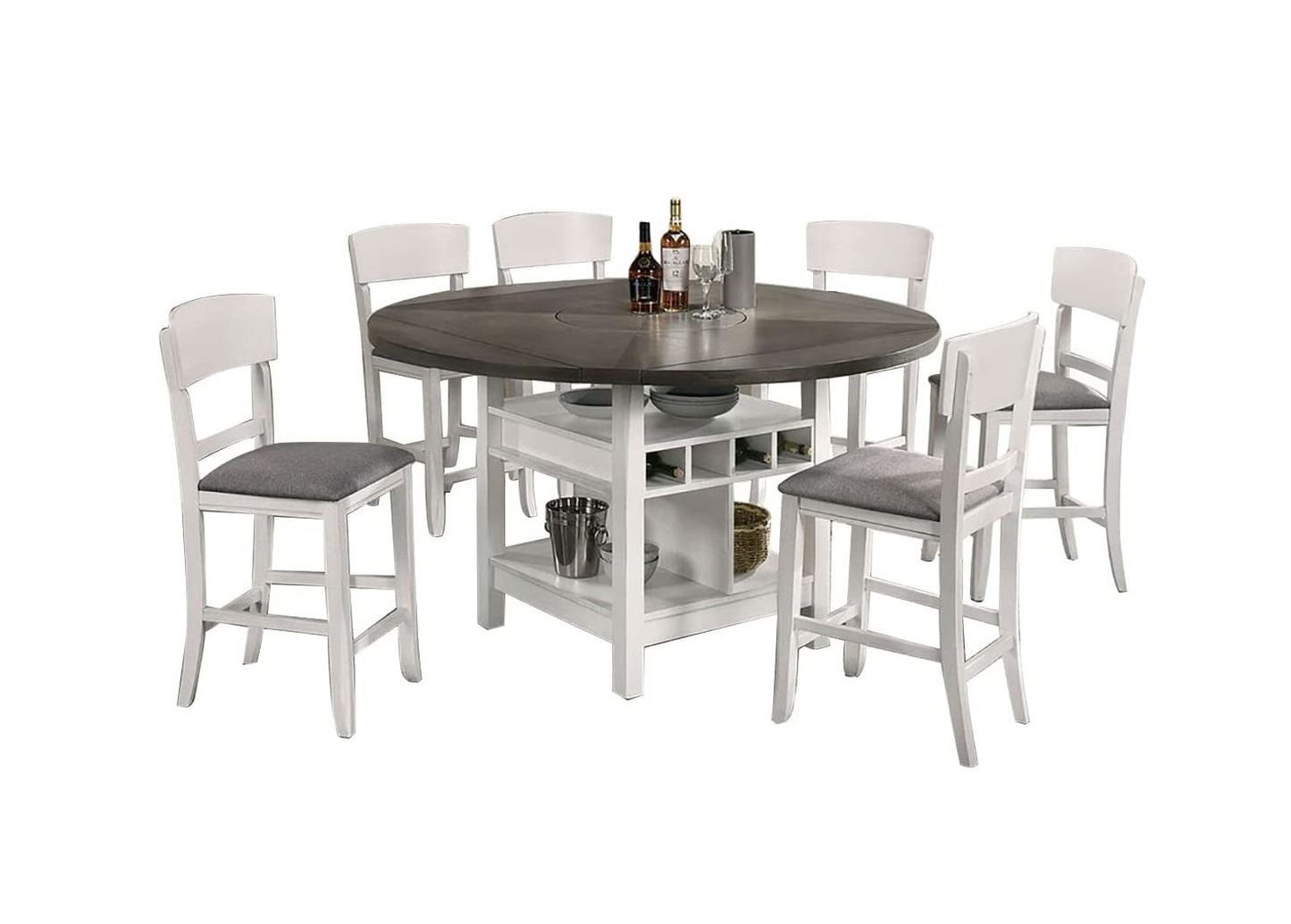 Contemporary White Dining Chairs Set of 2