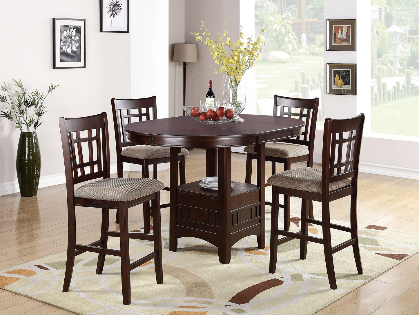 Modern Brown Solid Wood Dining Chairs for Transitional Dining Room Sets