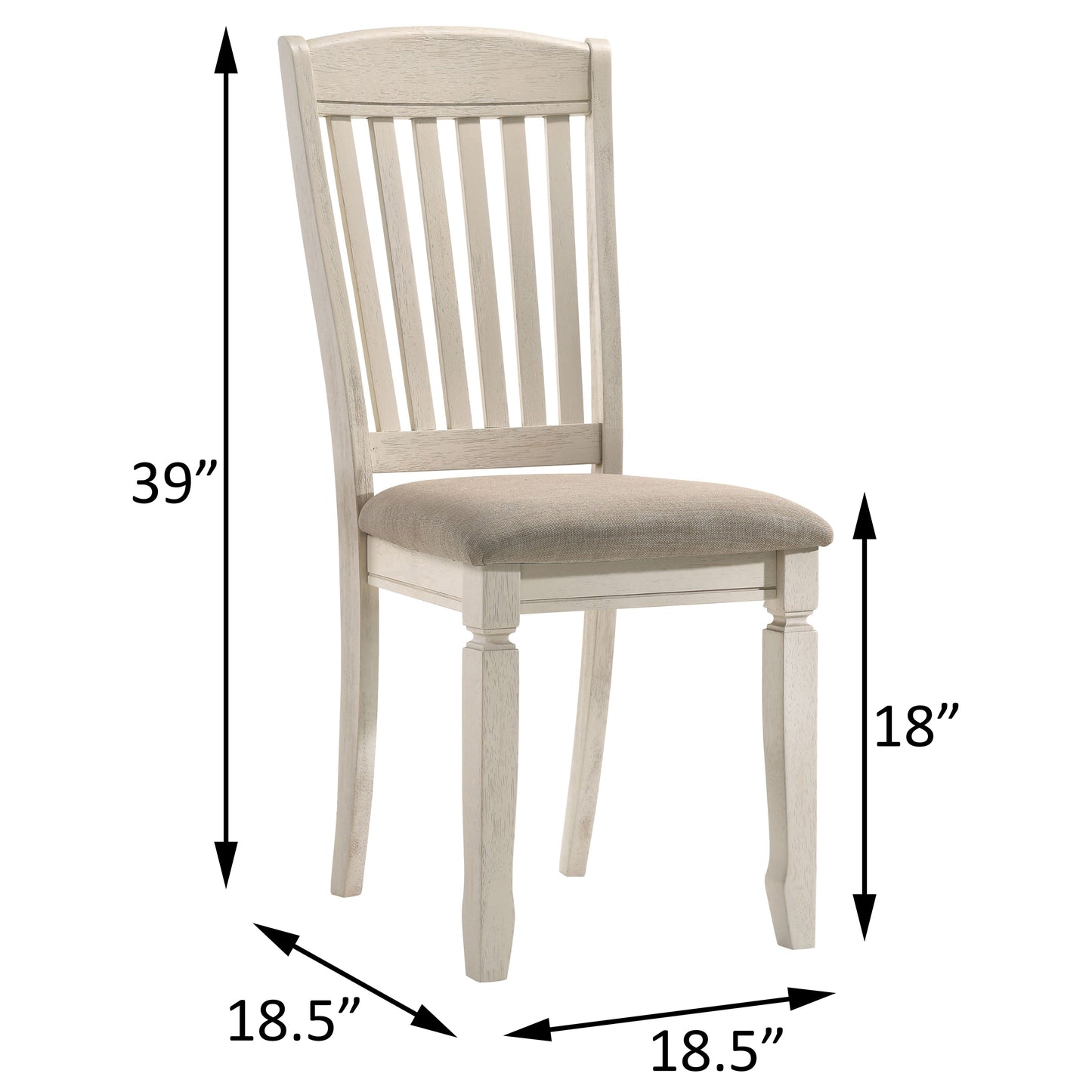 Traditional Tan Wood Side Chairs for Dining Room Seating