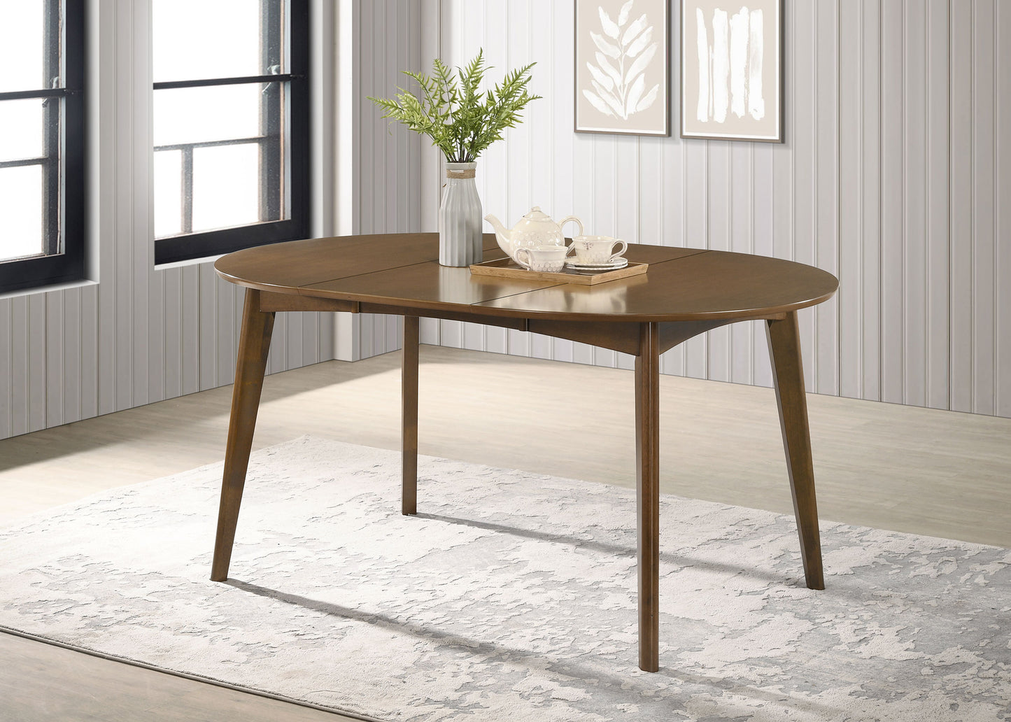 Thomson Dark Walnut Extension Leaf Dining Table