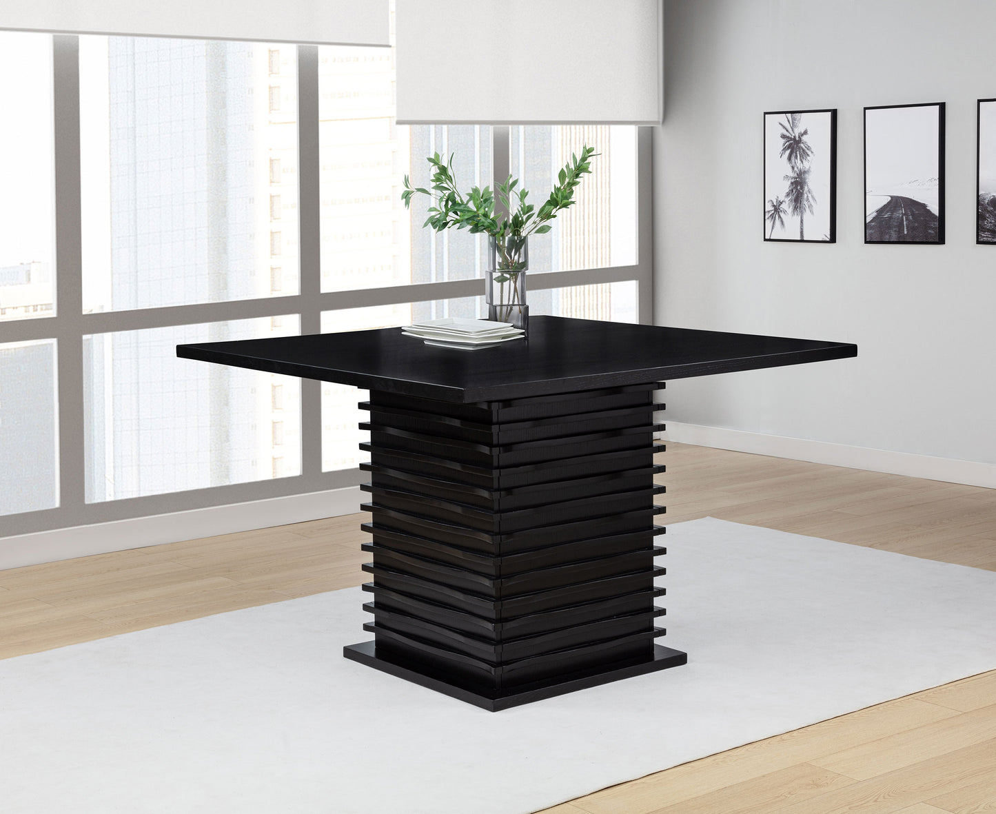 Giannis Contemporary Pedestal Counter-Height Dining Table