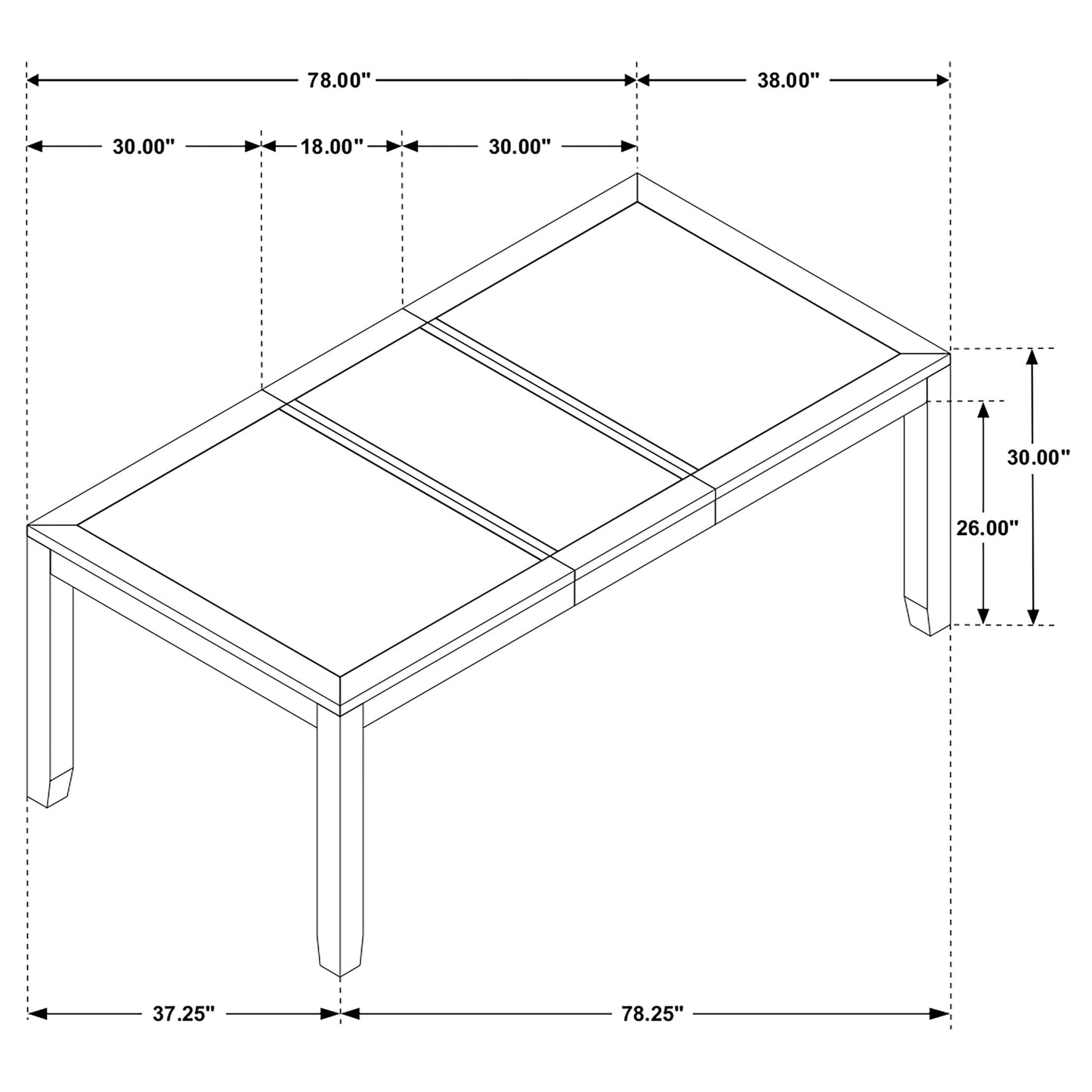 Grey Rectangular Dining Table Seats 6 with Extension Leaf