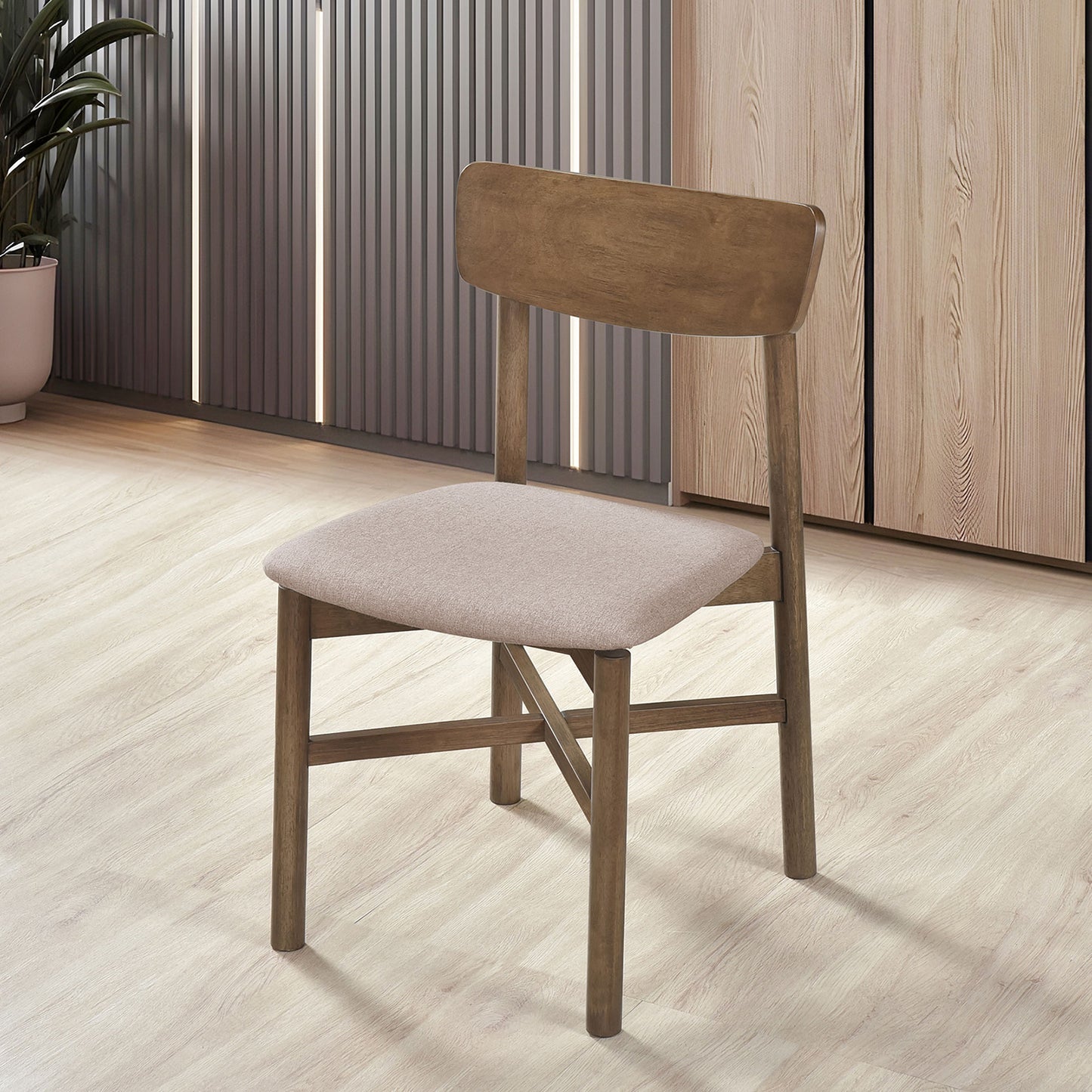 Svenstra Natural Walnut Dining Side Chair (Set of 2)