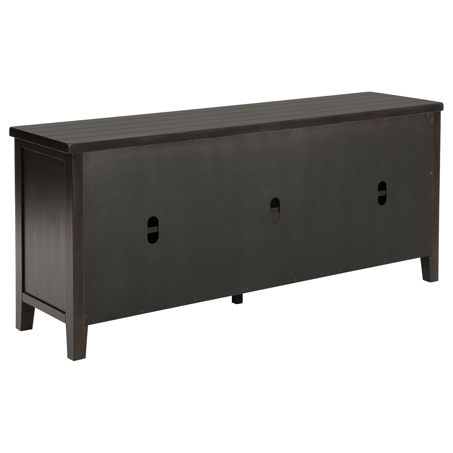 Coastal Wood TV Stand with Storage for Living Room Entertainment