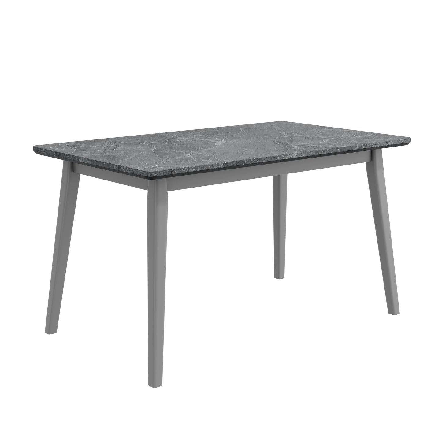 Mid Century Modern Black Dining Table with Smart Top for Dining Room