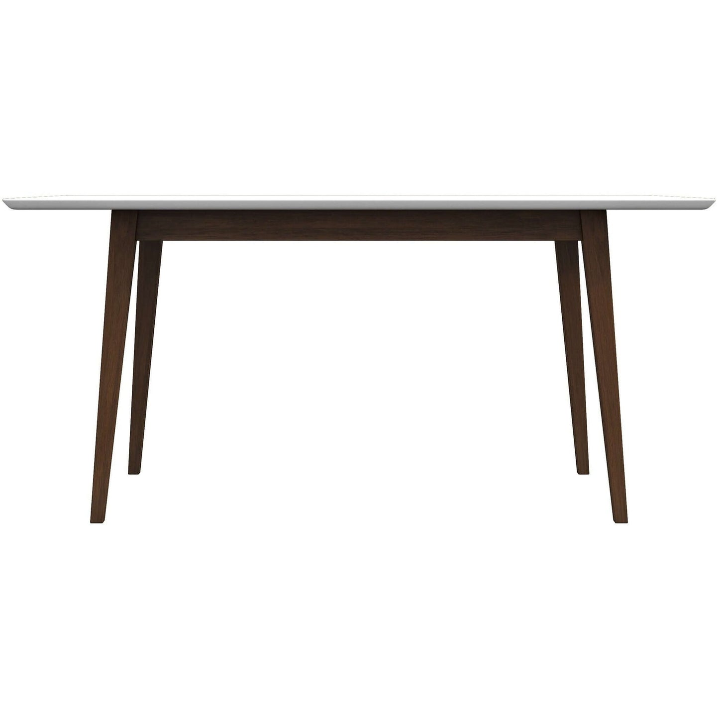 White Solid Wood Rectangular Dining Table - 63" x 35.5"