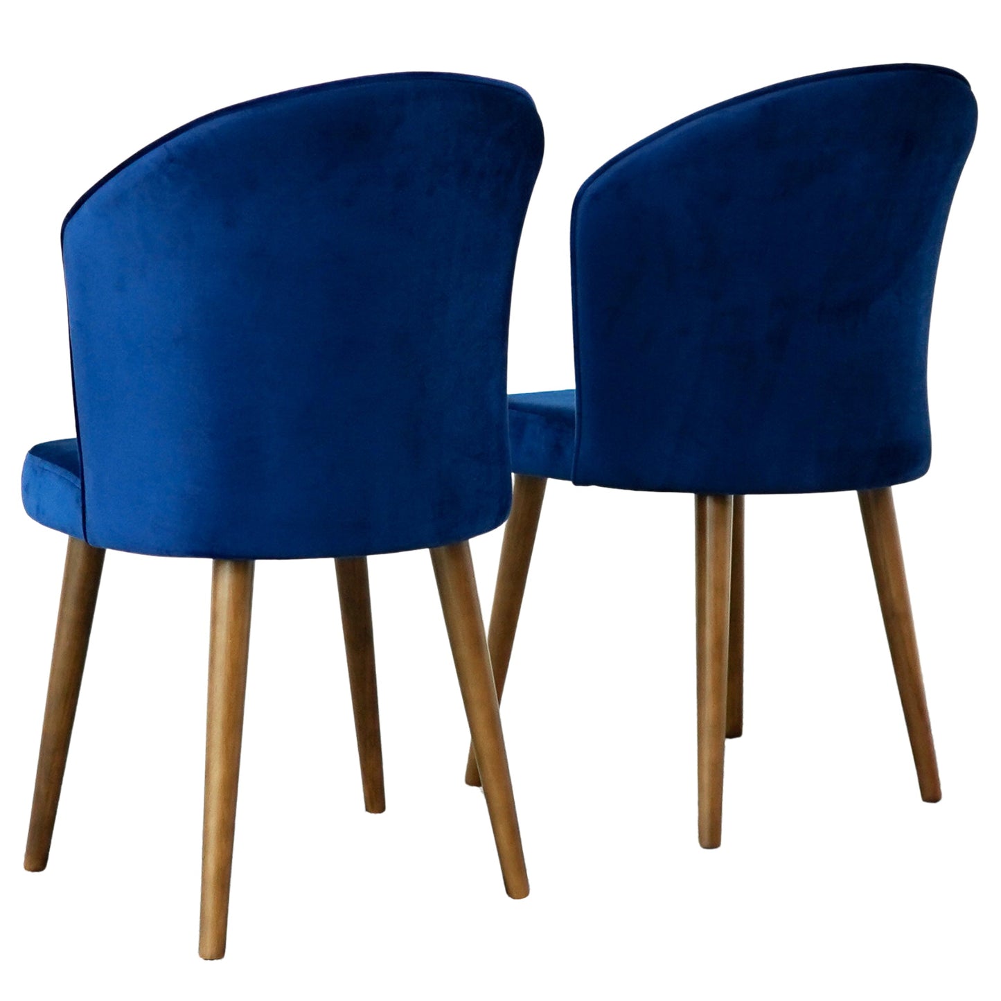Navy Blue Velvet Parsons Dining Chairs - Set of 2