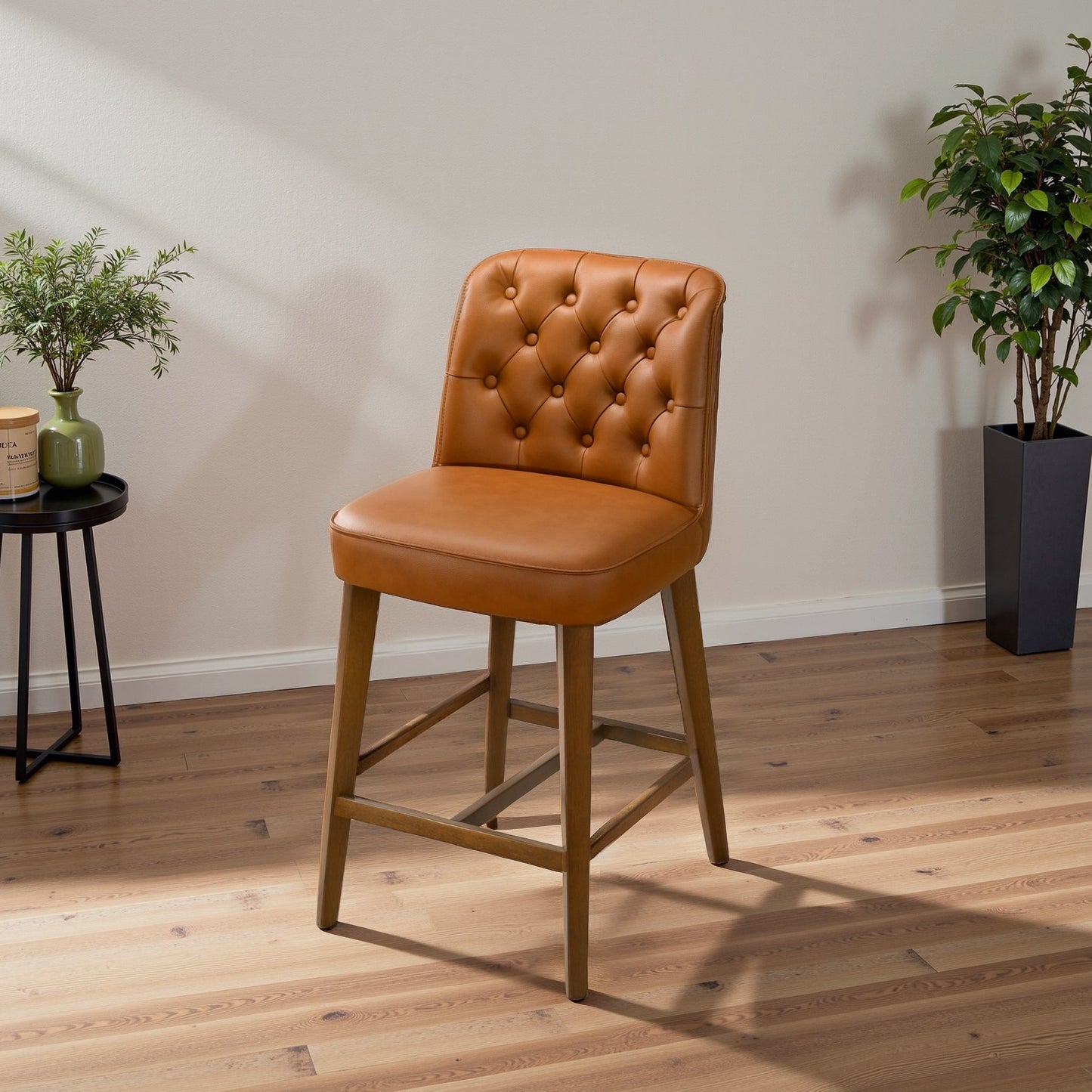 Peoria Elegant Mid-Century Modern Counter Stool for Kitchen Island