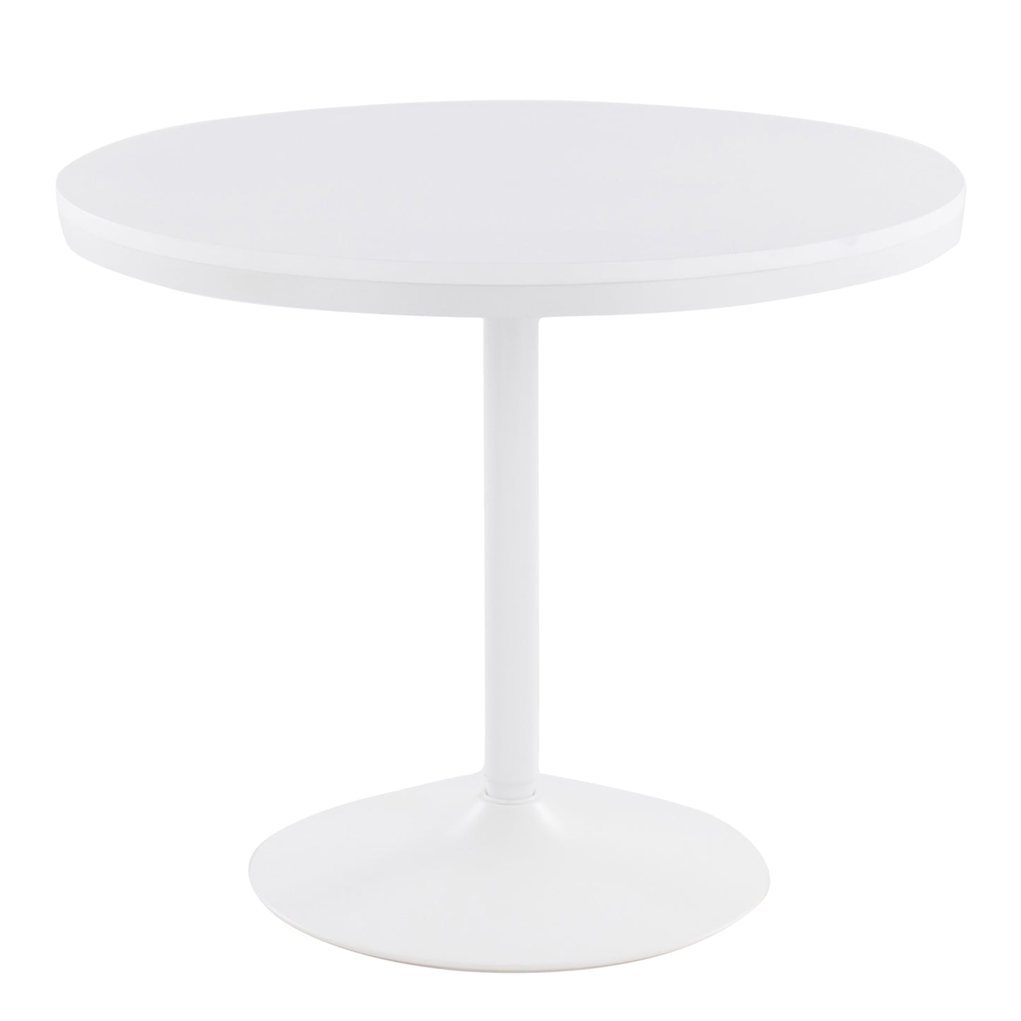 Dining Table in White Steel and White Wood