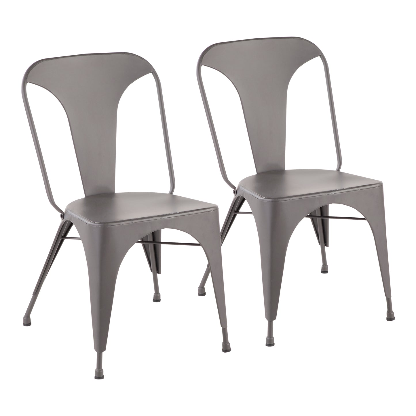 Dining Chair in Matte Grey - Set of 2