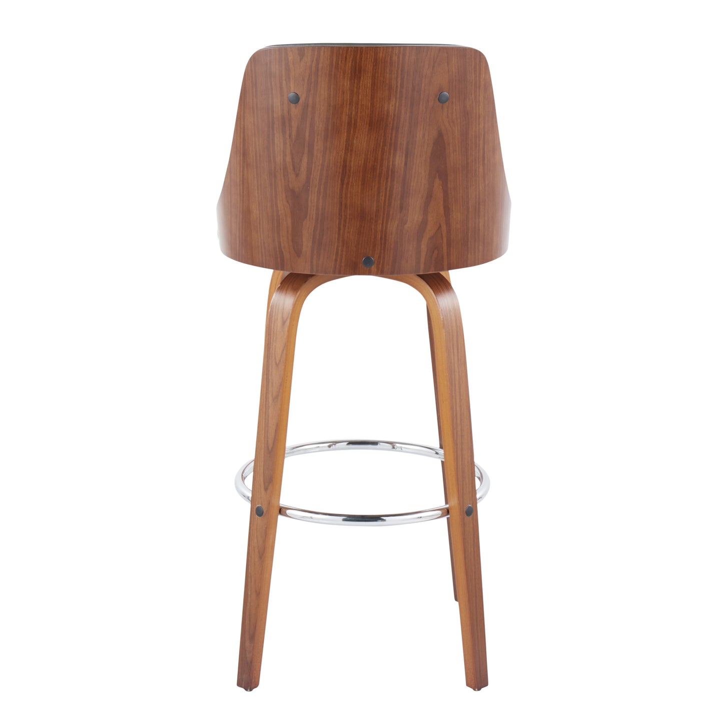 Grey Faux Leather Bar Stools - 2-Piece Set