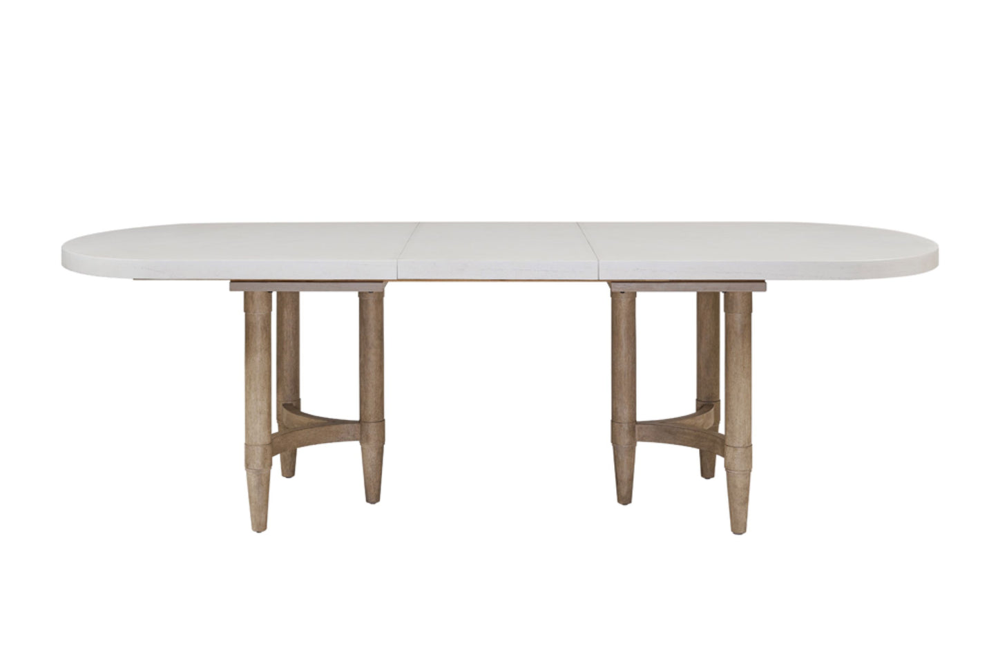 Triad Double Pedestal Dining Table with Leaf - Sand Finish