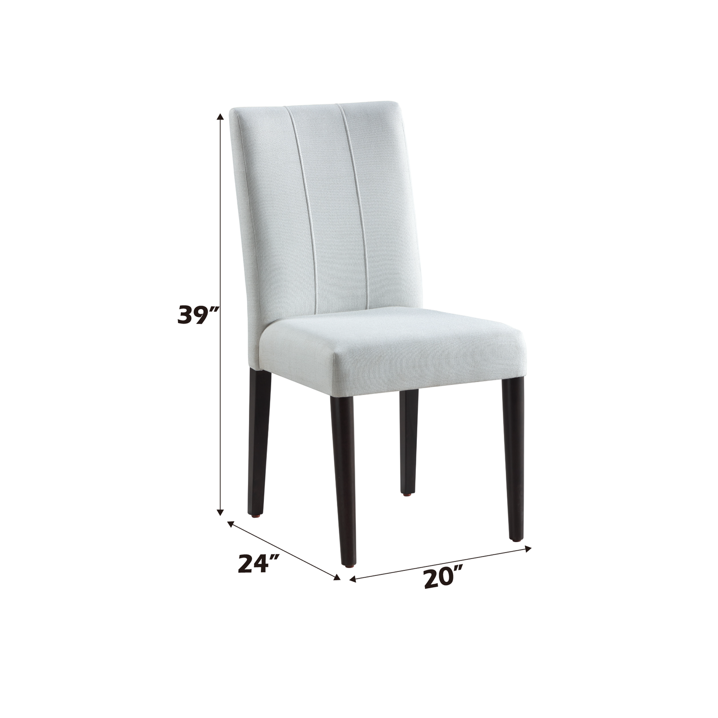 Carena White Finish Side Chair (Set of 2) - Durable Dining Seating