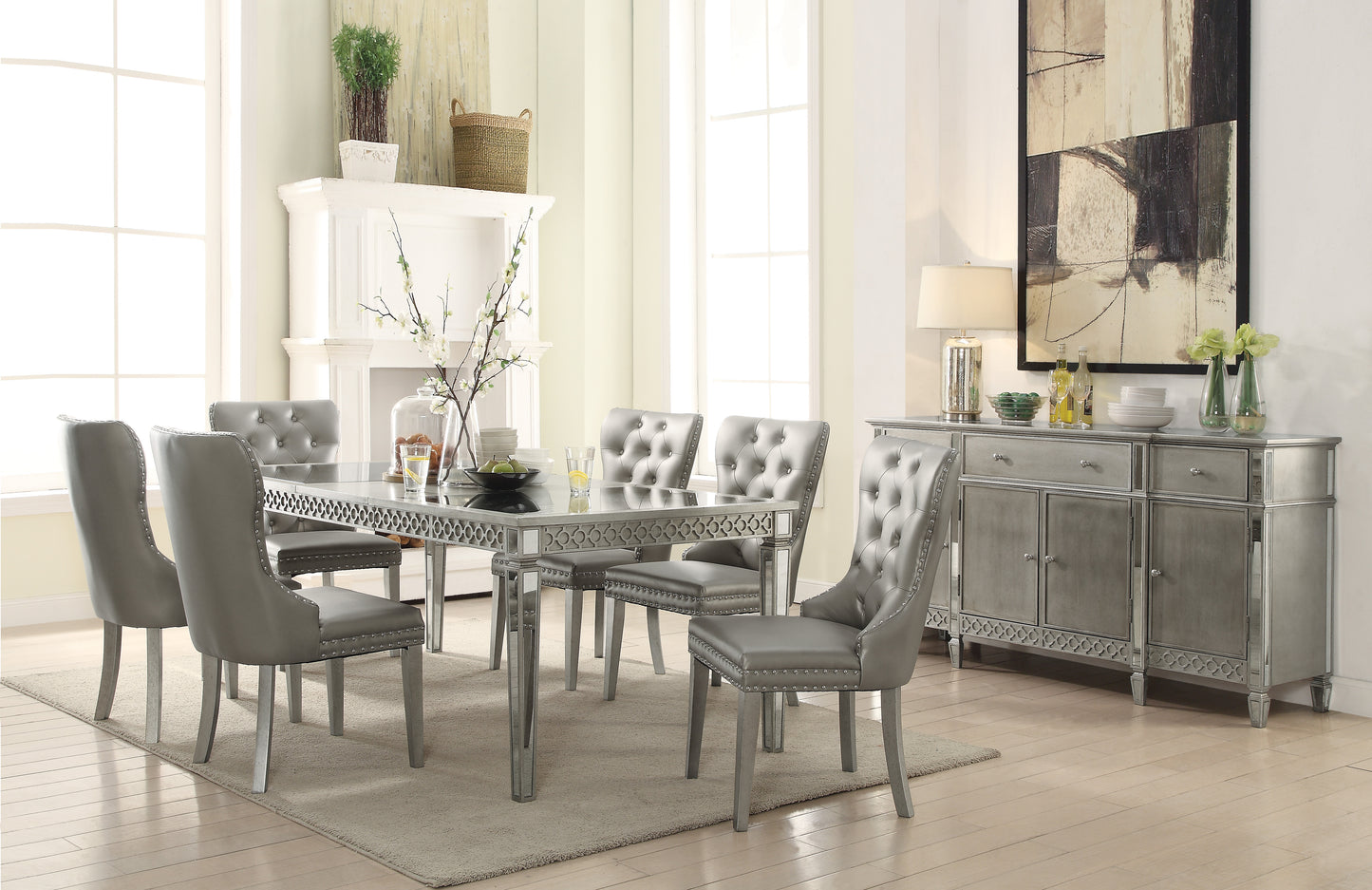 Kacela Champagne Side Chair - Elegant Dining Accent